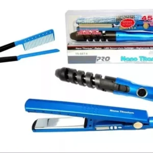 Combo Nano Titanium Plancha + Rizador